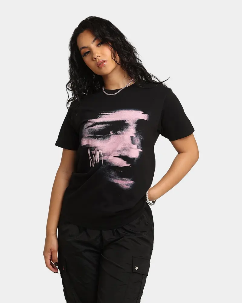 Korn Women's Chopped Face T-Shirt Black 1