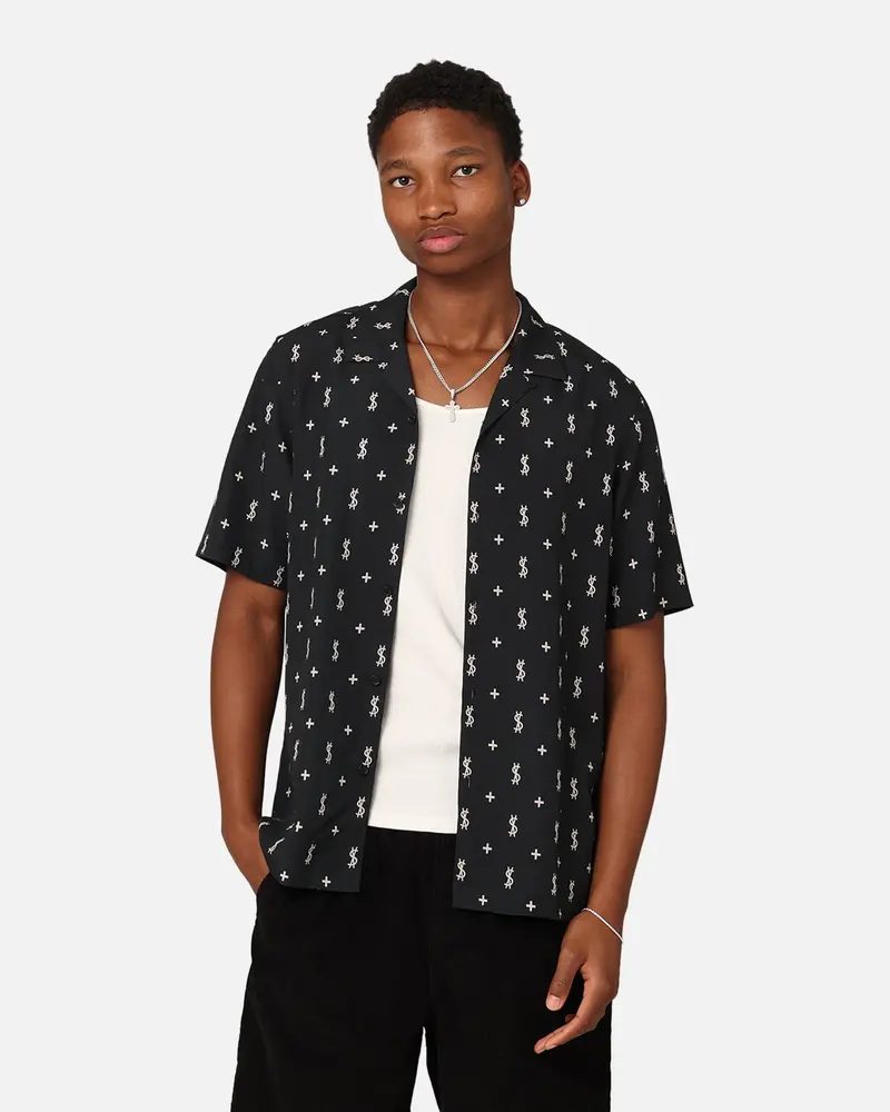 Ksubi Allstar Resort Short Sleeve Shirt Black 1