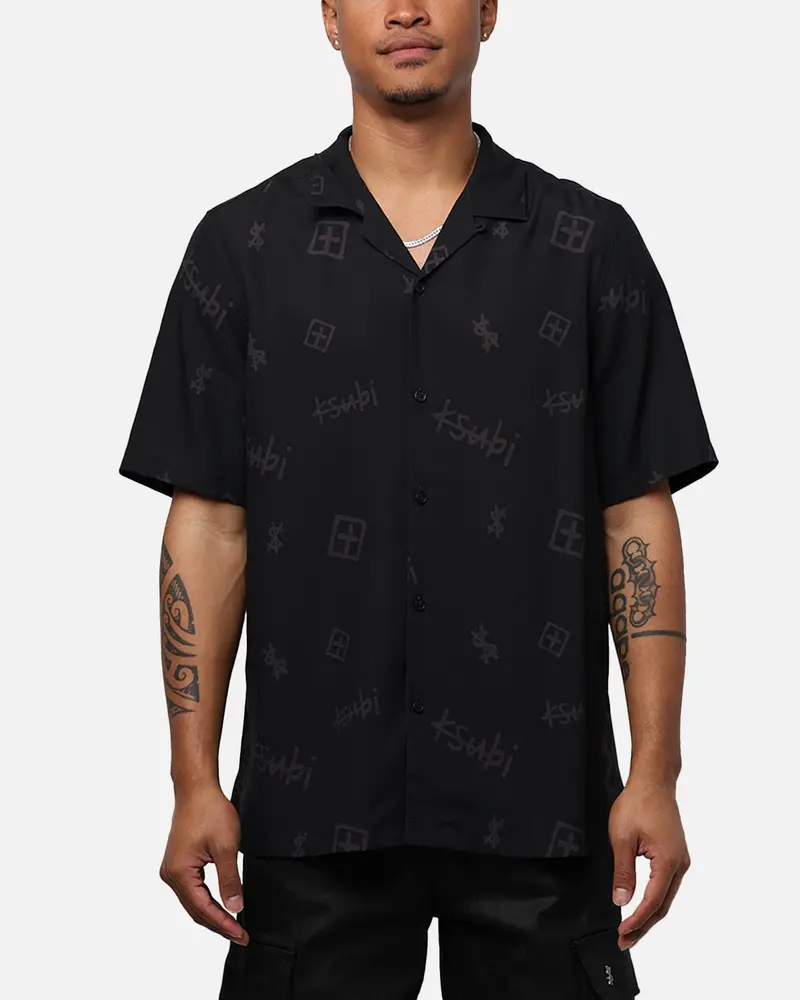 Ksubi Box Resort Short Sleeve Shirt Black 1