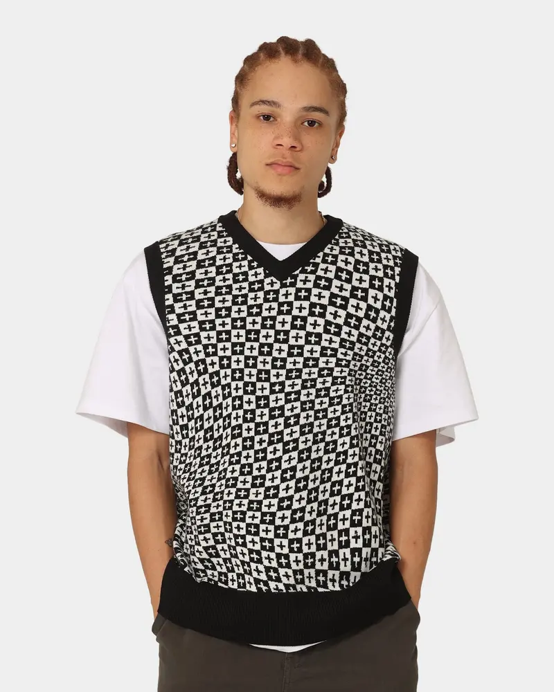 Ksubi Check Out Knit Vest Multi-Coloured 1