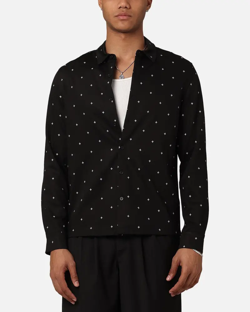 Ksubi Polka Plus Button Up Shirt Black 1