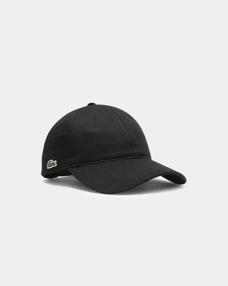 Lacaoste Men's Side Croc Cotton Cap Black 1