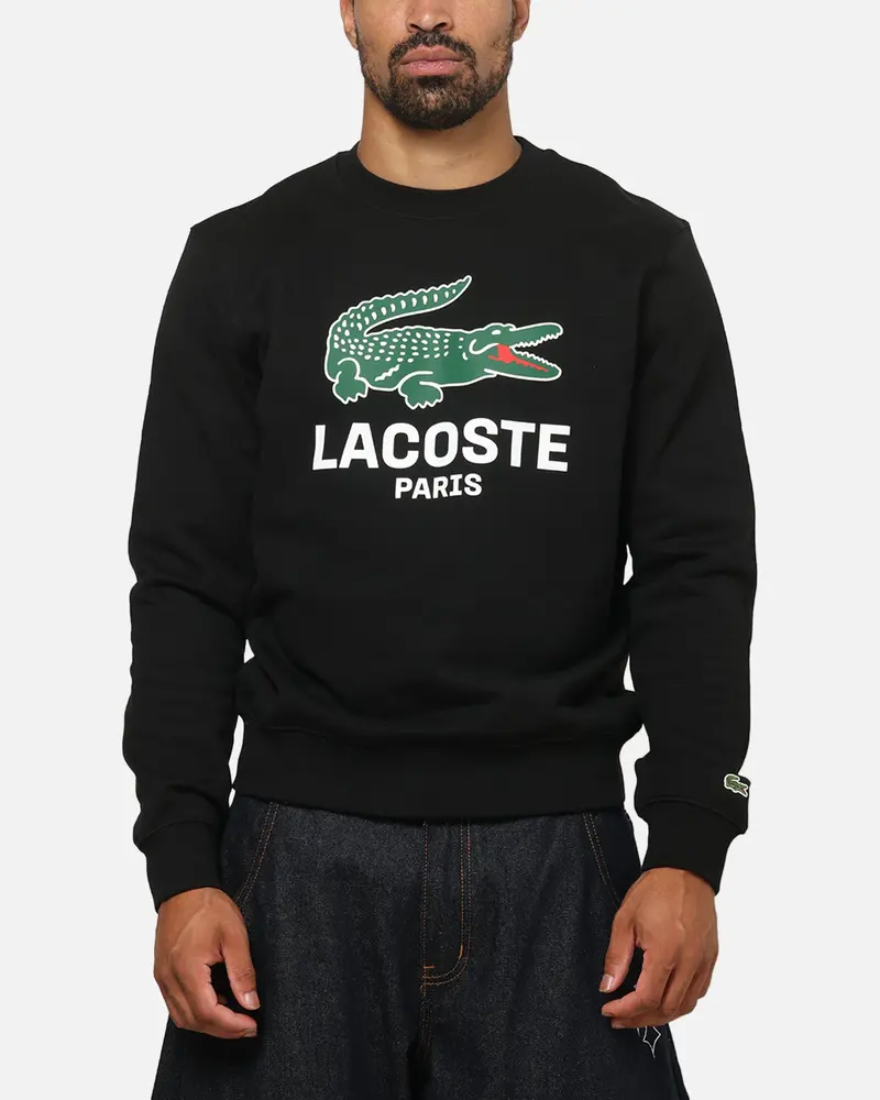 Lacoste Originals Croc Graphic Crewneck Black 1
