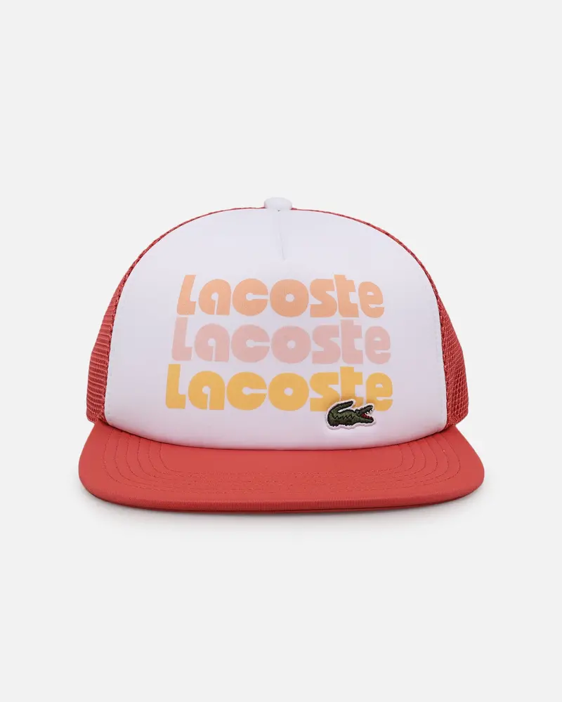 Lacoste Sunbleached Neoprene Trucker Snapback White 1