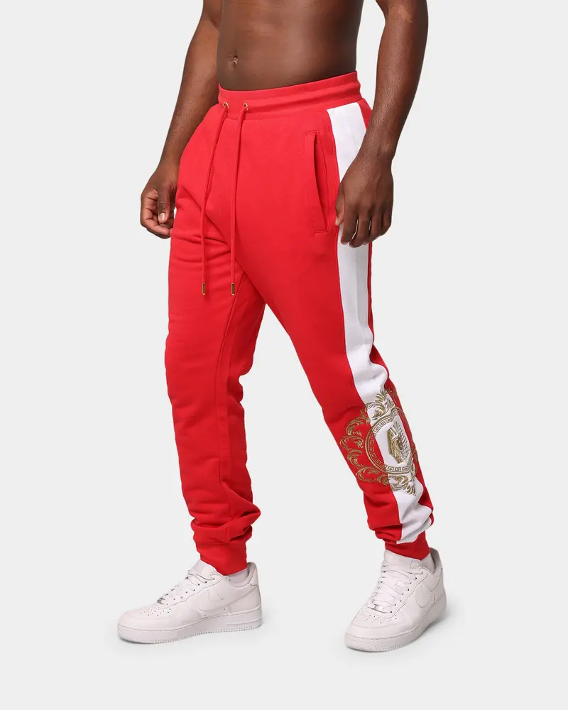 Last Kings Lavish Stripe Sweatpants Red 1