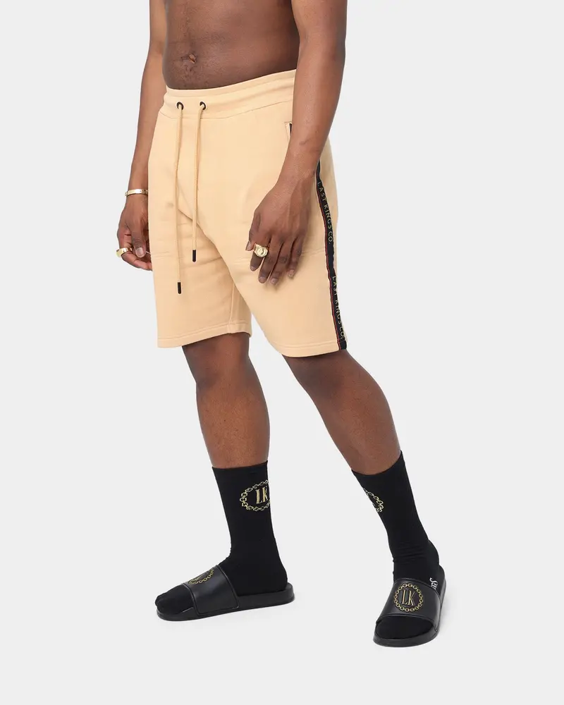 Last Kings Notoriety Tape Sweat Shorts Sand 1