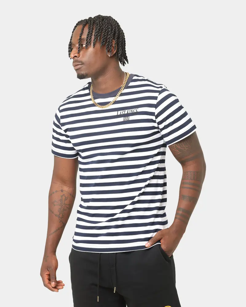 Last Kings Stripes Short Sleeve T-Shirt Navy 1