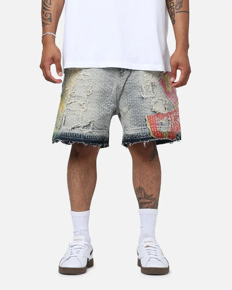 Lifted Anchors "Maria" Boro Shorts Blue Bleached 1