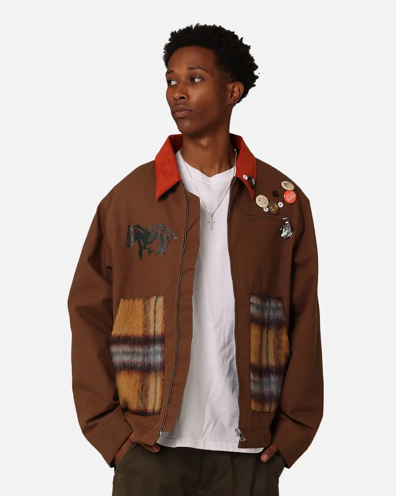 Lifted Anchors "Relly" Mohair Work Jacket Brown/Mohair 1