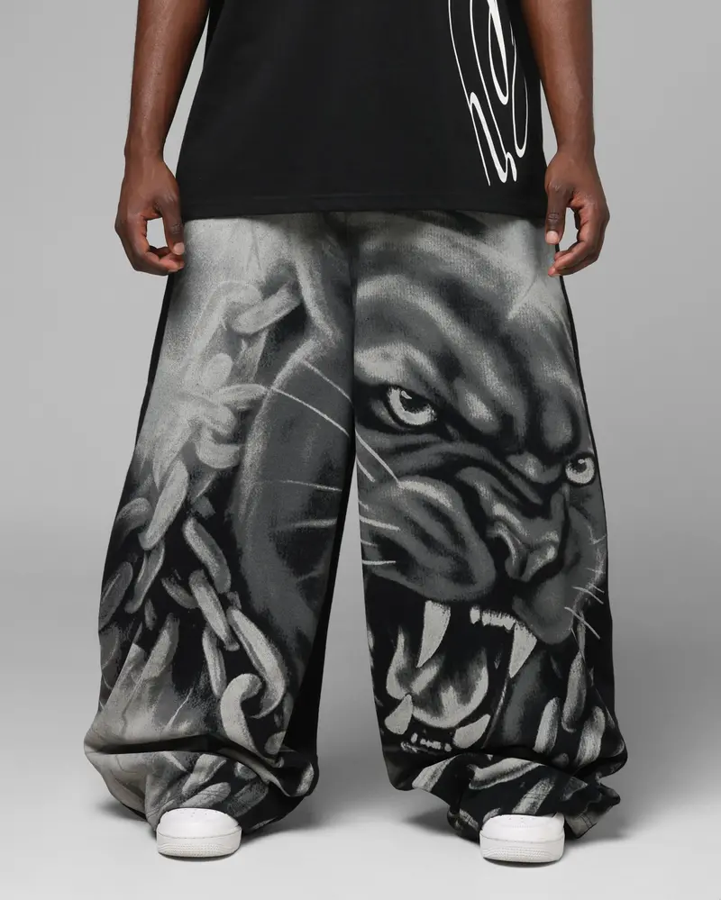 Loiter Airbrush Sweatpants Black 1