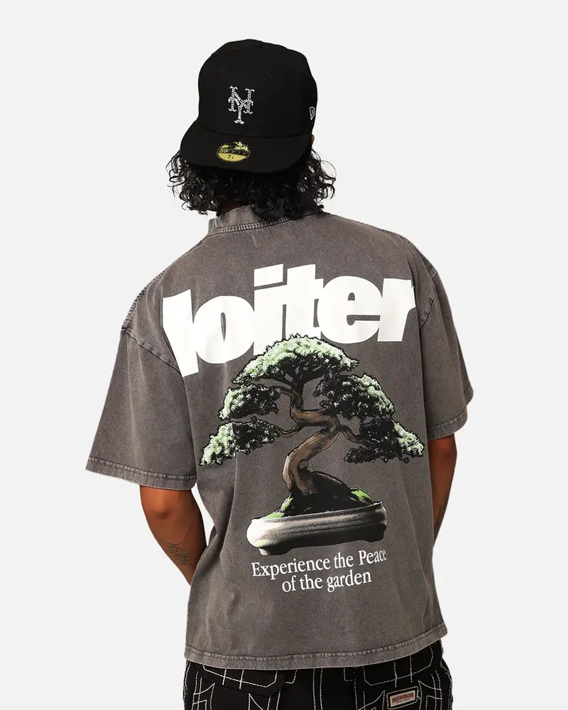 Loiter Bonsai T-Shirt Charcoal 1
