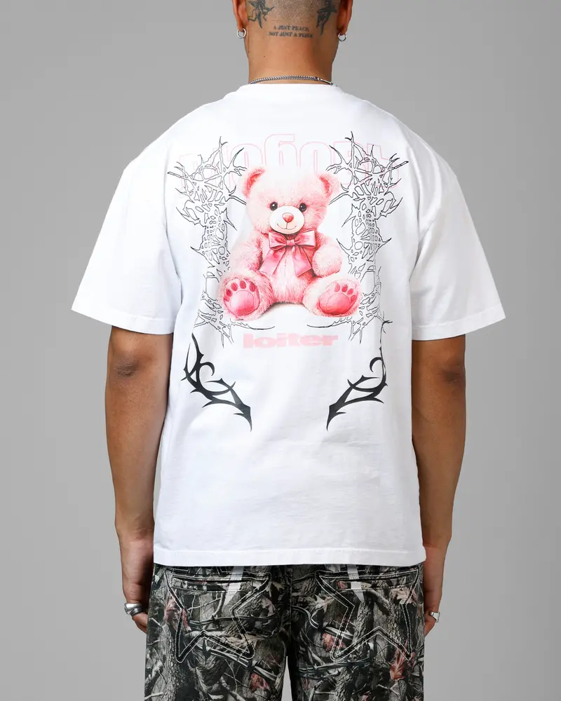 Loiter Care Vintage T-Shirt White 1