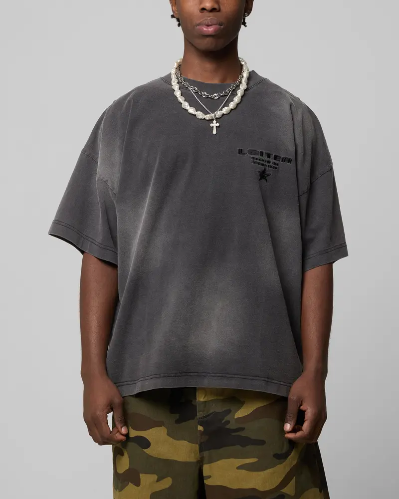 Loiter Celestial T-Shirt Charcoal 1