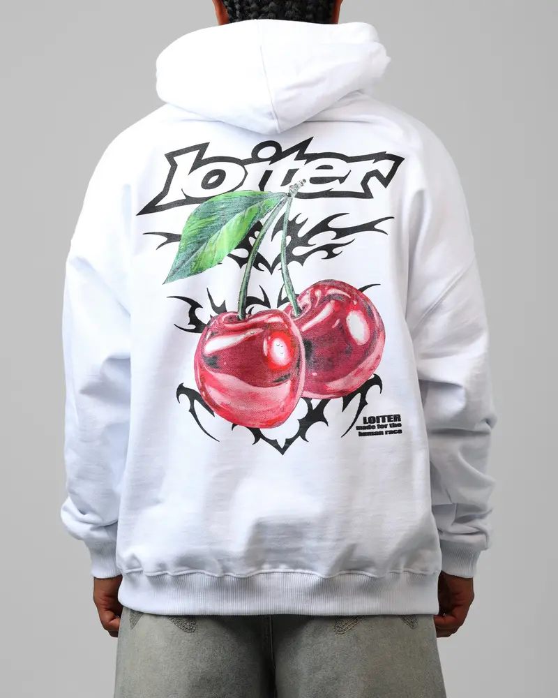 Loiter Cherry Pick Hoodie White 1