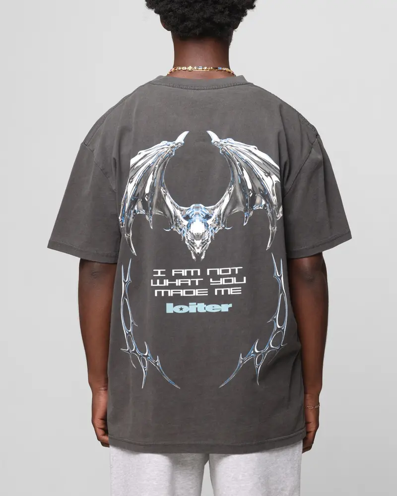 Loiter Chrome Deceiver T-Shirt Black Wash 1