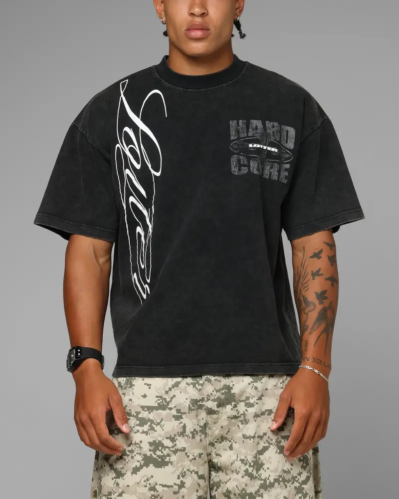 Loiter Chrome Dome T-Shirt Washed Black 1