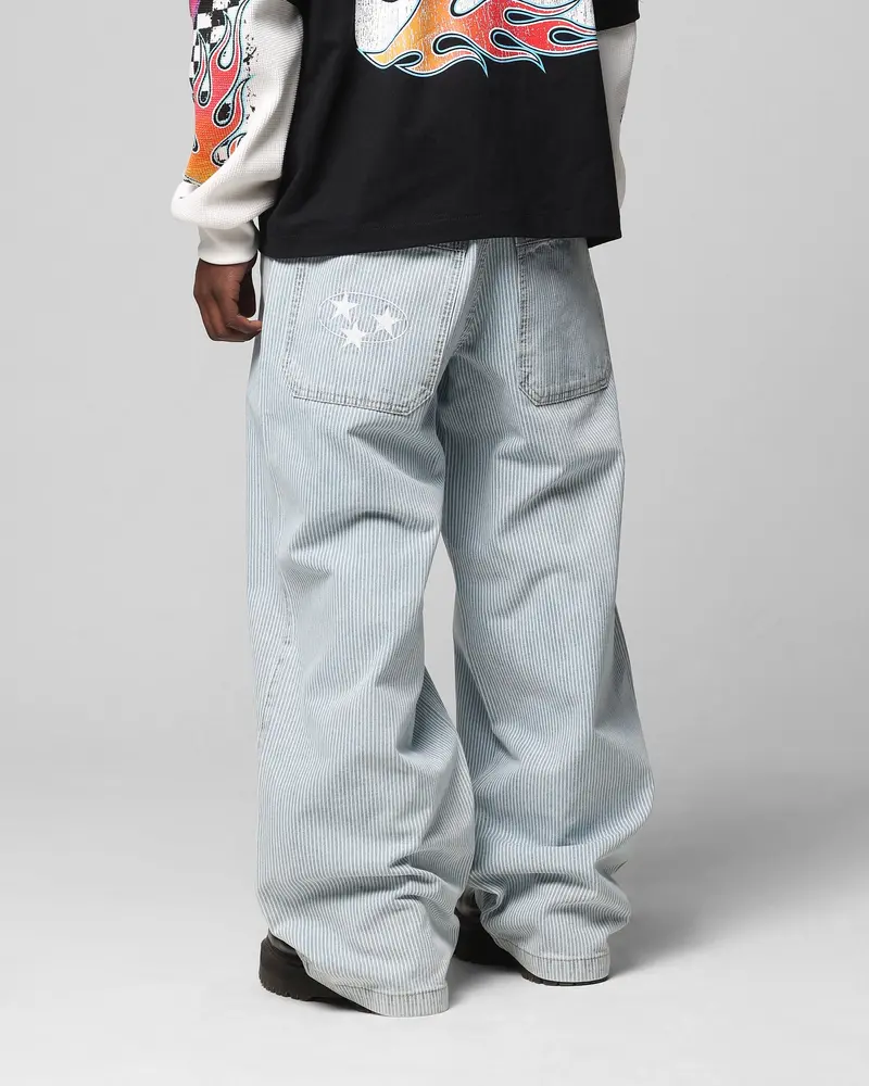 Loiter Collateral Baggy Jeans Blue Pin Stripe 1