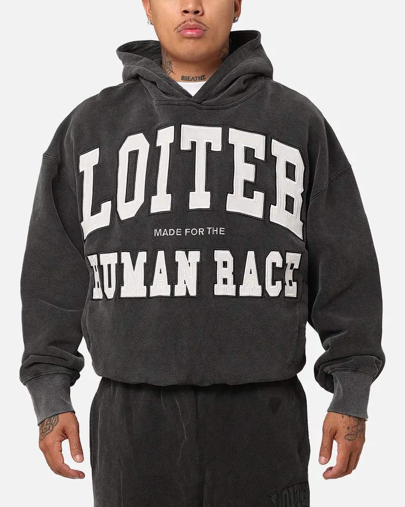 Loiter College Dropout Hoodie Washed Black 1
