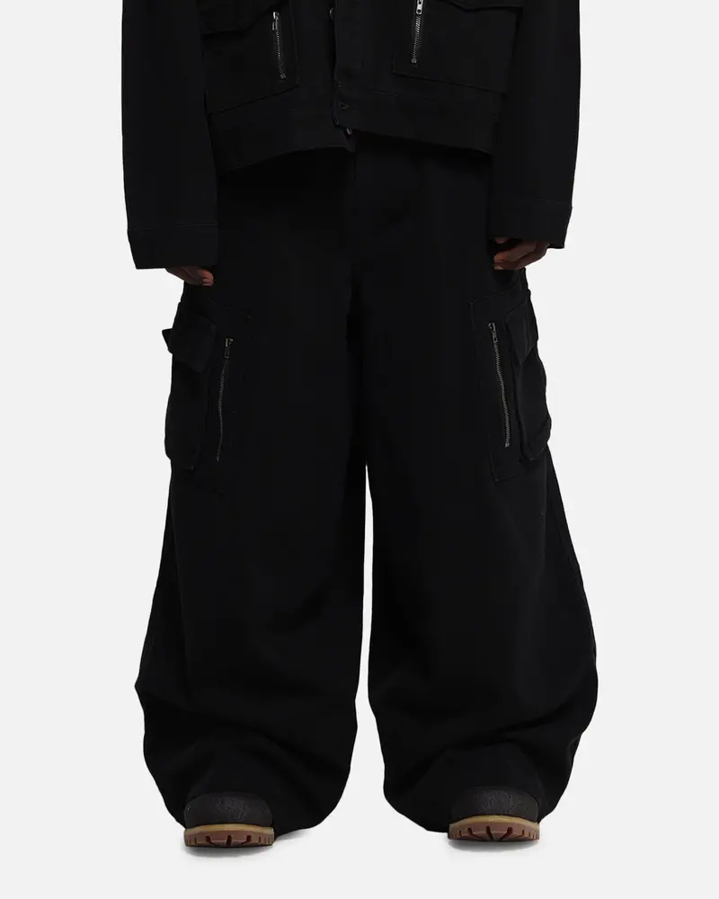 Loiter Combat Cargo Pants Washed Black 1