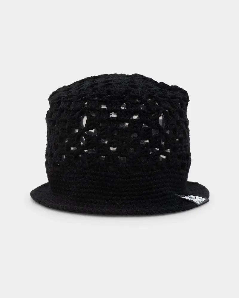 Loiter Crochet Bucket Hat Black 1