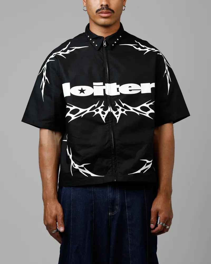 Loiter Cyber Zip V2 T-Shirt Black 1