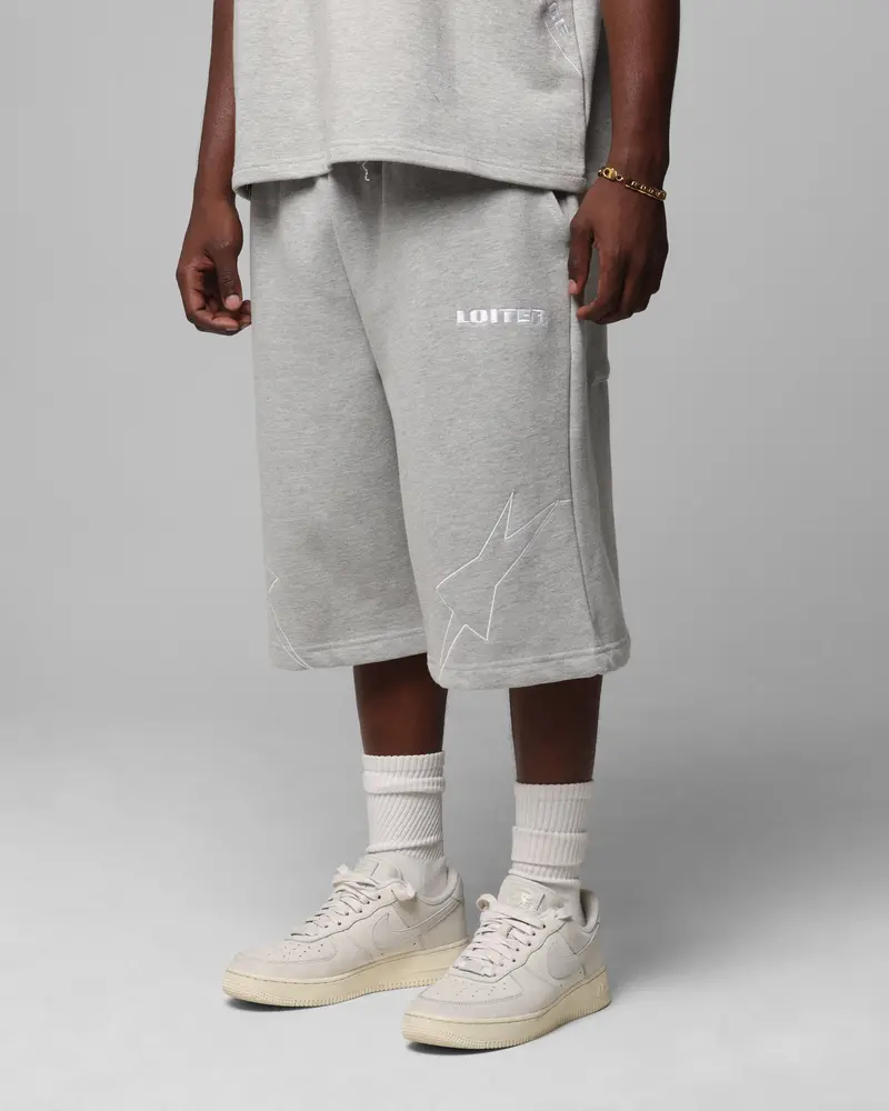 Loiter Dark Performance Fleece Shorts Grey 1