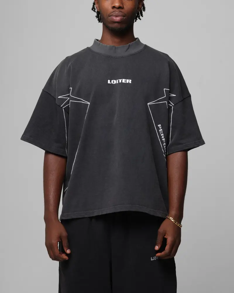 Loiter Dark Performance T-Shirt Charcoal 1