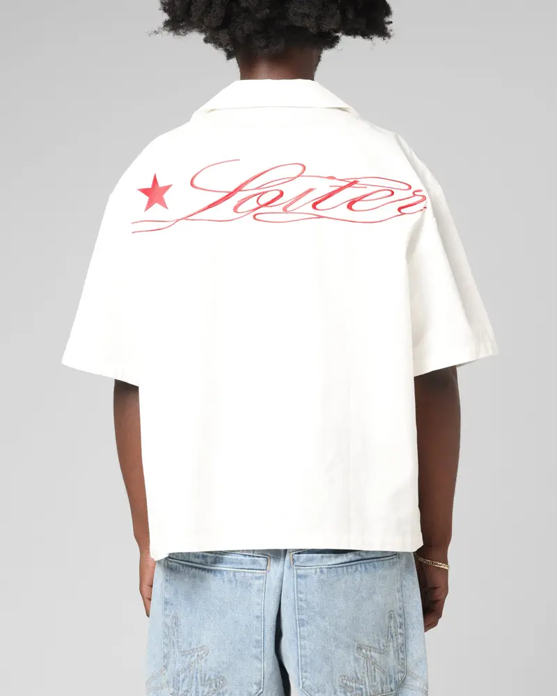Loiter Daytona Button Up Shirt White 1