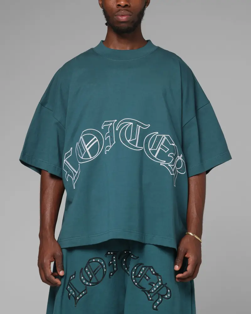 Loiter Destruct T-Shirt Teal 1