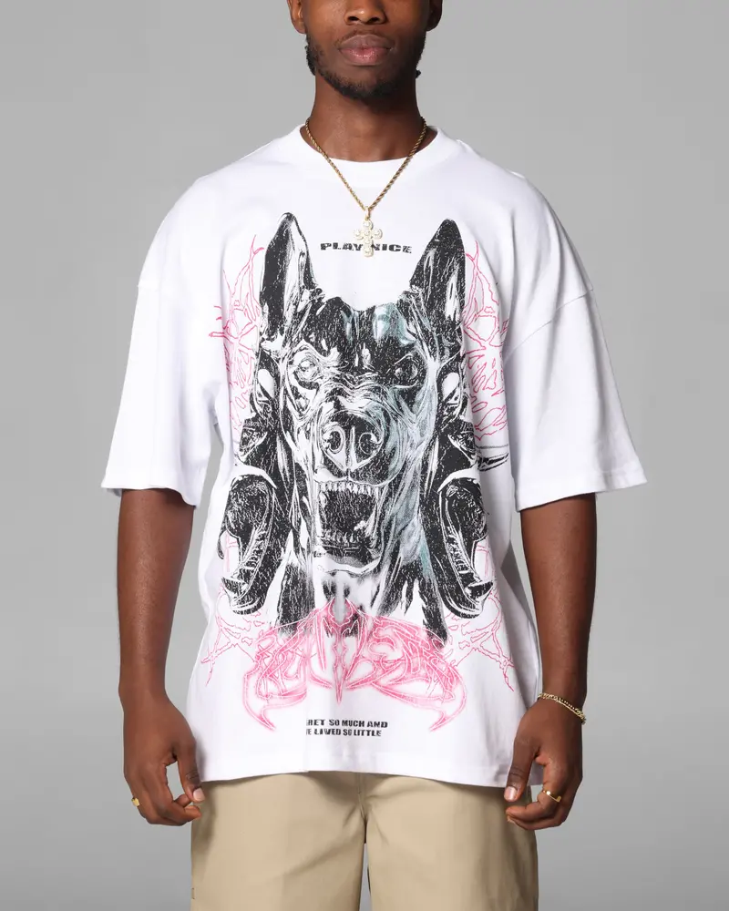 Loiter Dog Pound Vintage T-Shirt White 1
