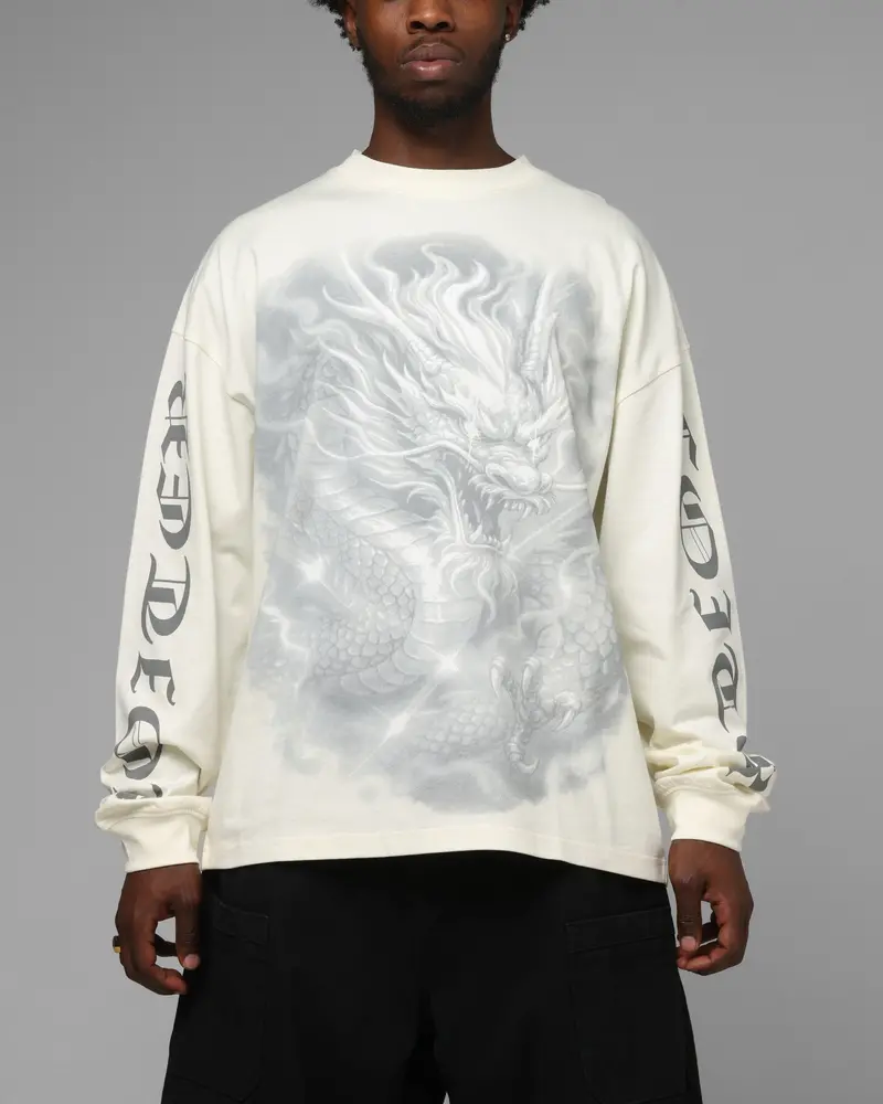 Loiter Drako Airbrish Long Sleeve T-Shirt White 1