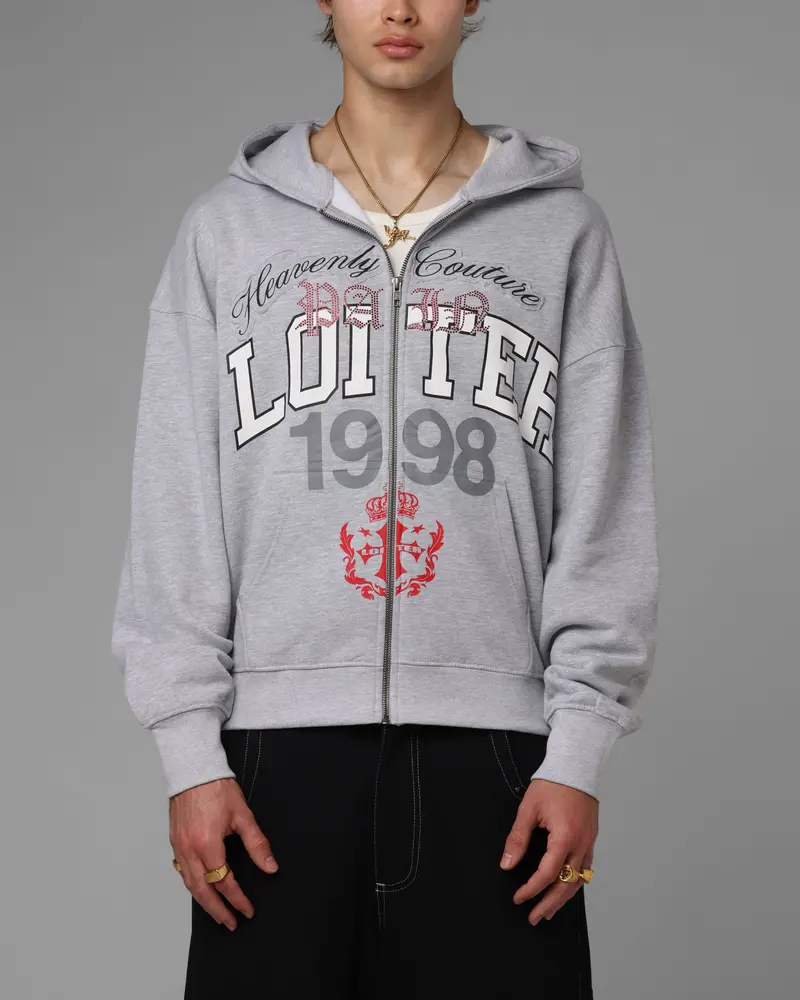 Loiter Drop Out Zip Hoodie Grey 1