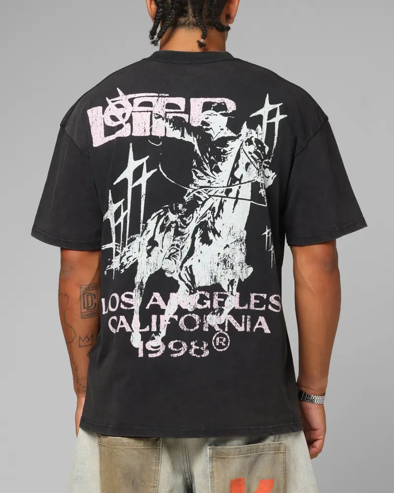 Loiter Dustborn T-Shirt Black Acidwash 1