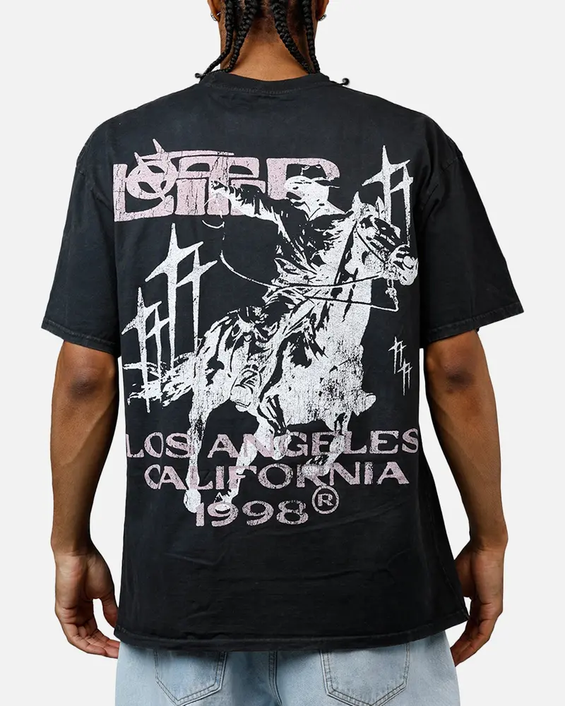 Loiter Dustborn T-Shirt Black Acidwash 1