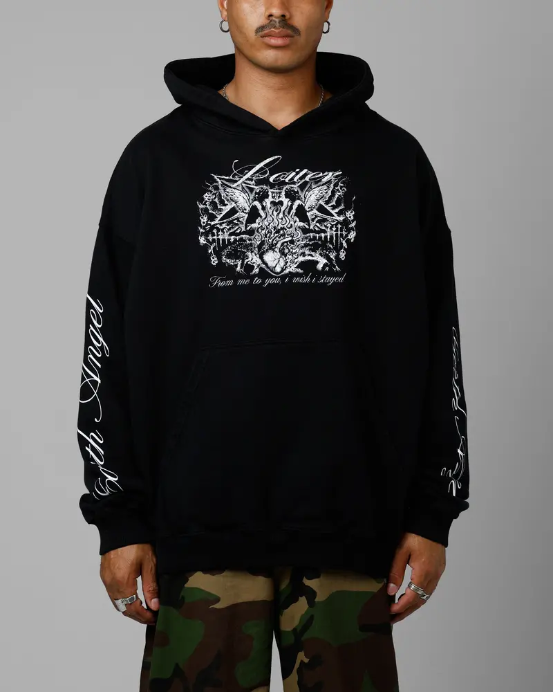 Loiter Earth Angel Premium Hoodie Black 1