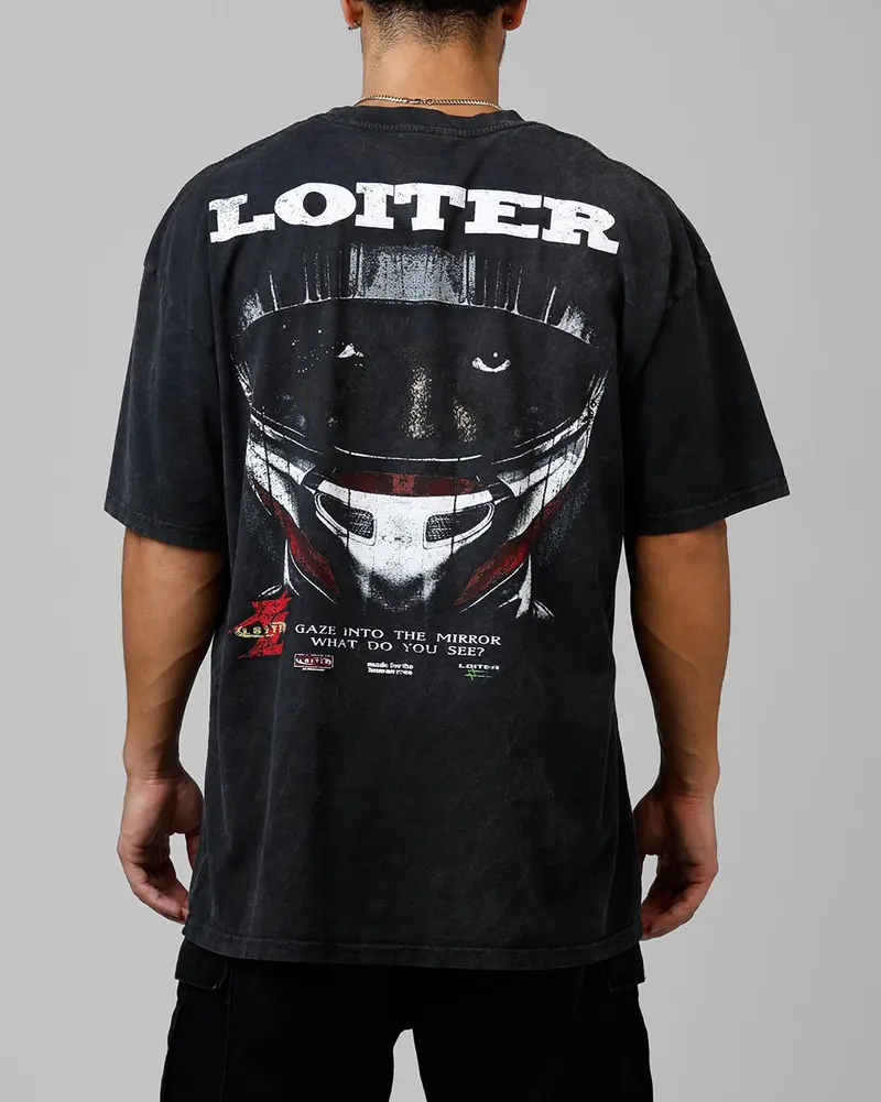 Loiter Formula Vintage T-Shirt Black Acidwash 1