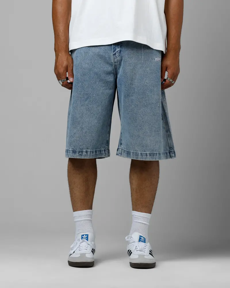 Loiter Goth Clique Jorts Blue Denim 1