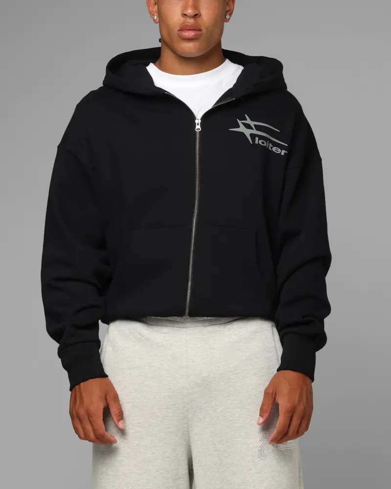 Loiter Hybrid Premium Hoodie Black 1