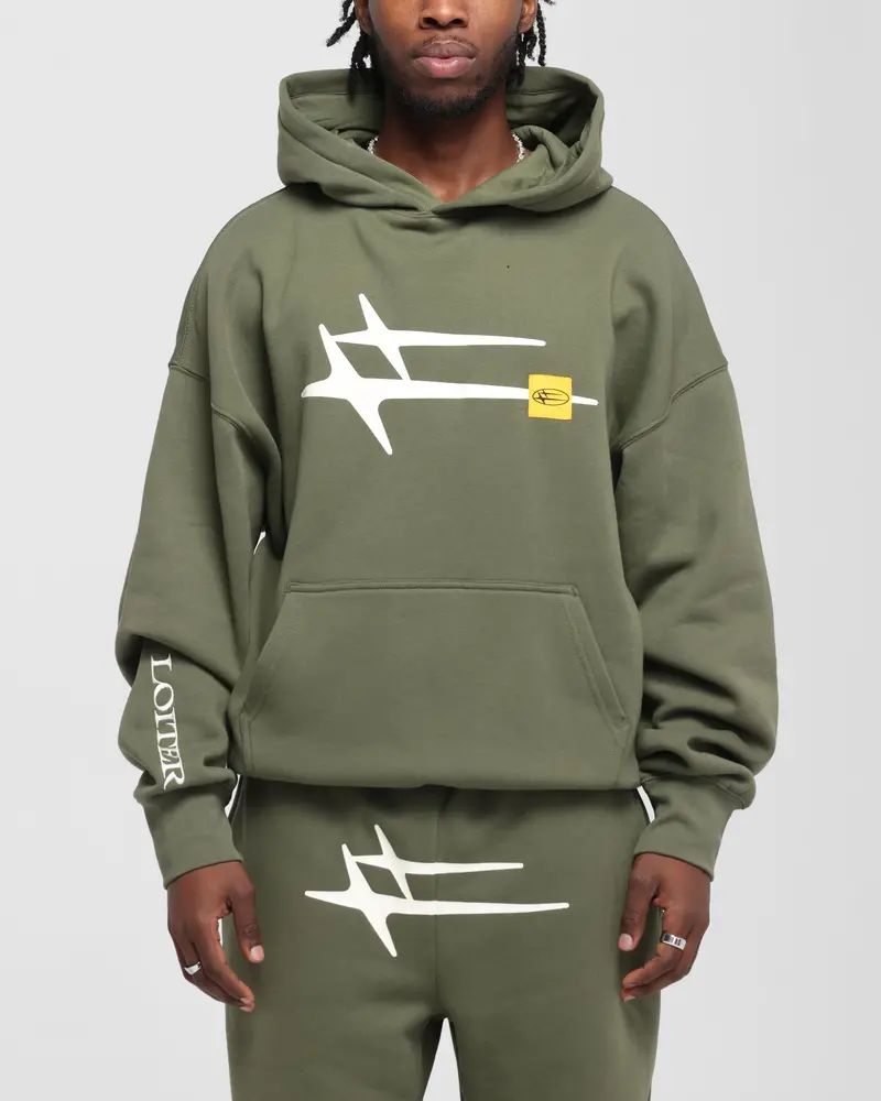 Loiter Hybrid Premium Hoodie Olive 1