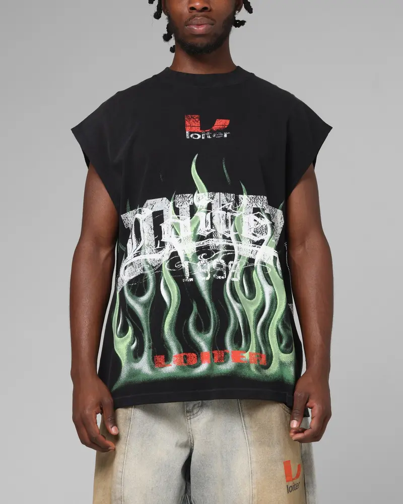Loiter Inferno Muscle T-Shirt Black 1