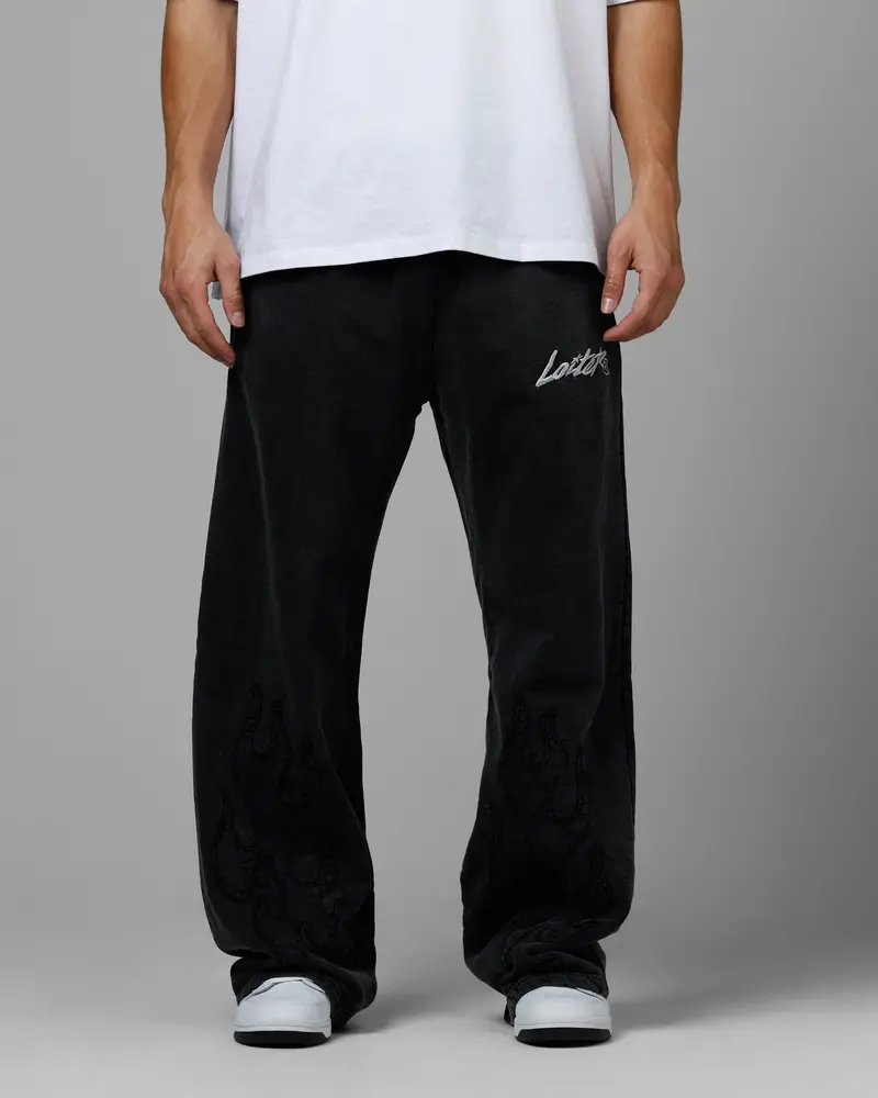 Loiter Inferno Sweatpants Washed Black 1