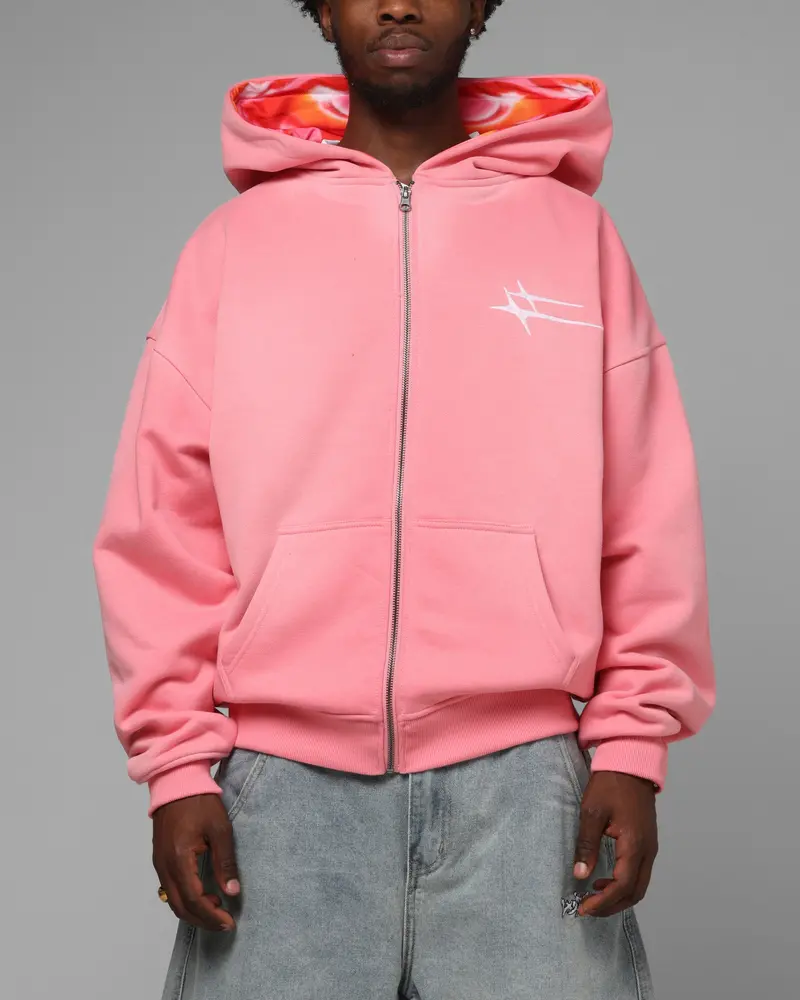 Loiter Inferno Zip Hoodie Pink 1
