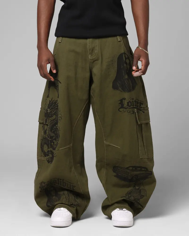 Loiter Layered Holy Fire Cargo Pants Khaki 1