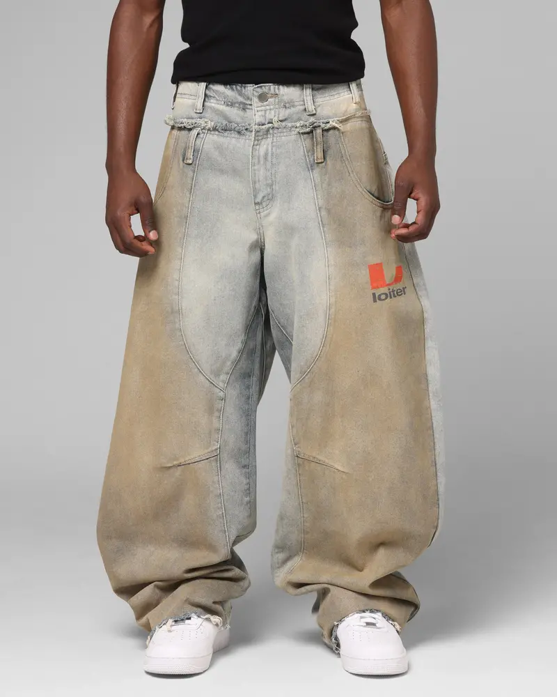 Loiter Layered Western Jeans Blue Wash 1