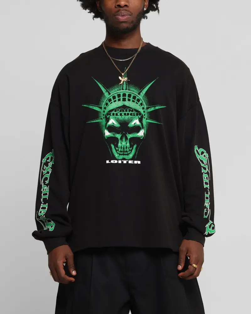 Loiter Liberty Long Sleeve T-Shirt Vintage Black 1