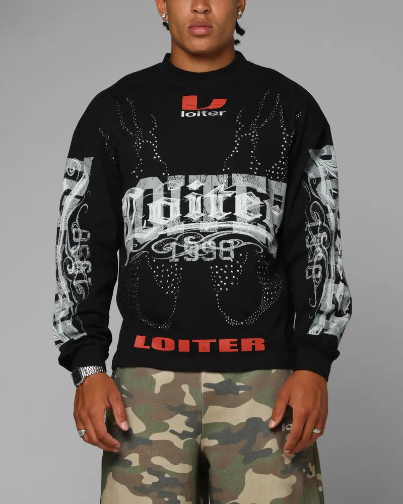 Loiter Low Rider Long Sleeve T-Shirt Black 1