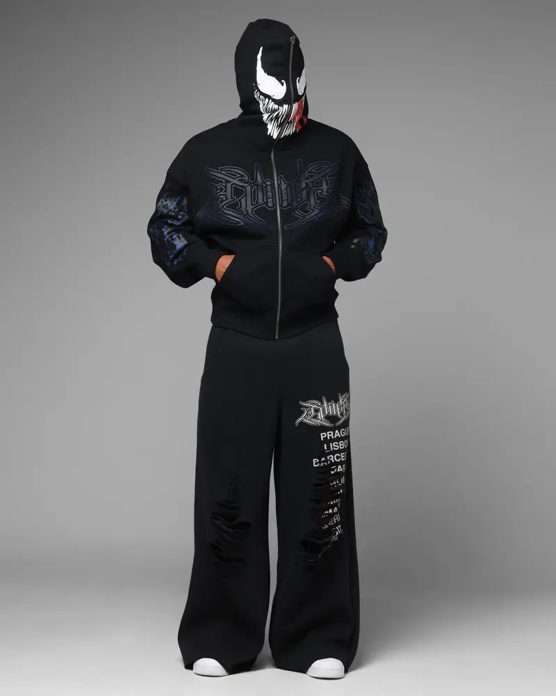 Loiter Marvel Venom Zip Through Hoodie Black 1
