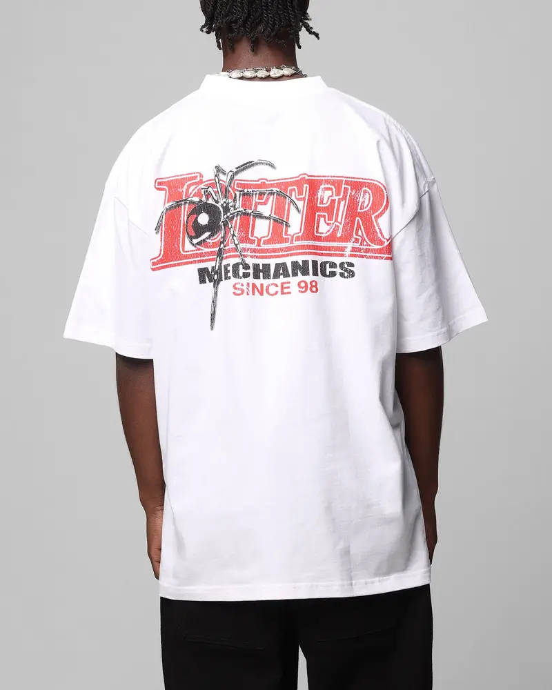 Loiter Mechanic Drop T-Shirt White 1