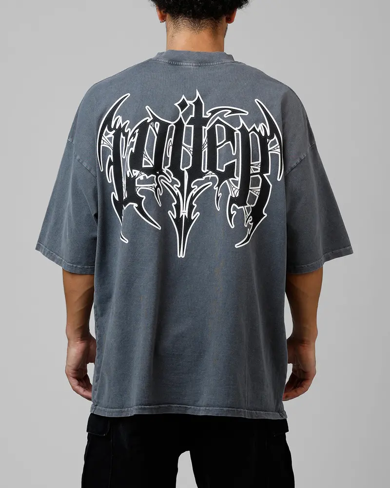 Loiter Metal Mock T-Shirt Charcoal 1