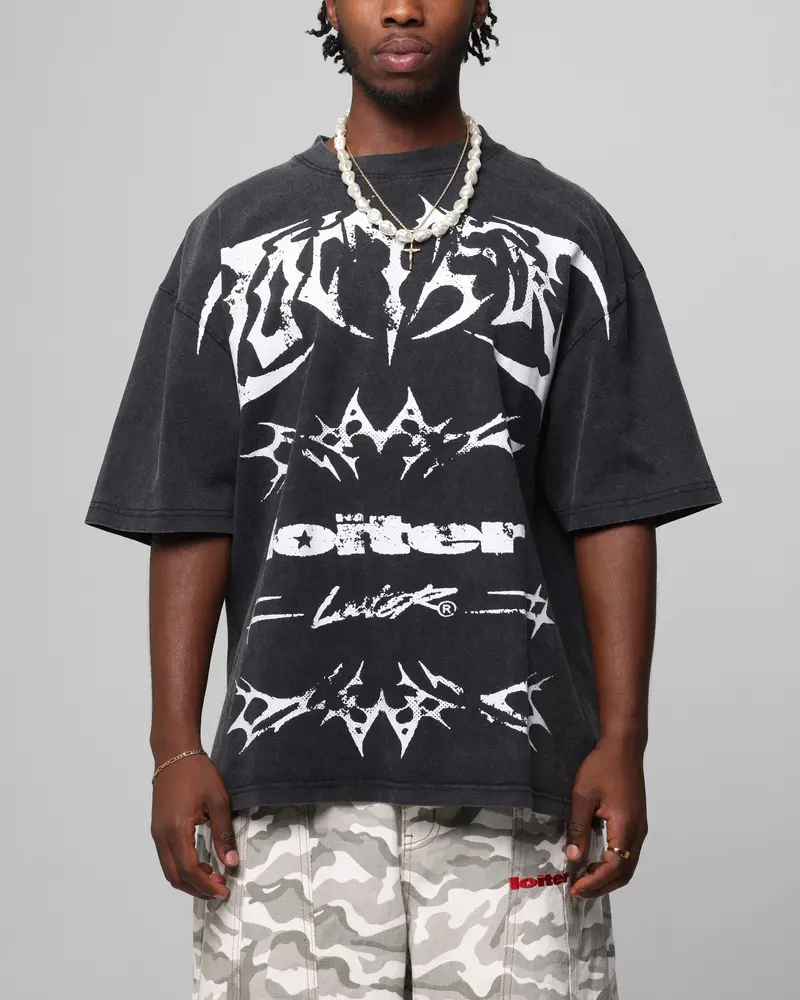 Loiter Metal Stacked Vintage T-Shirt Vintage Black 1